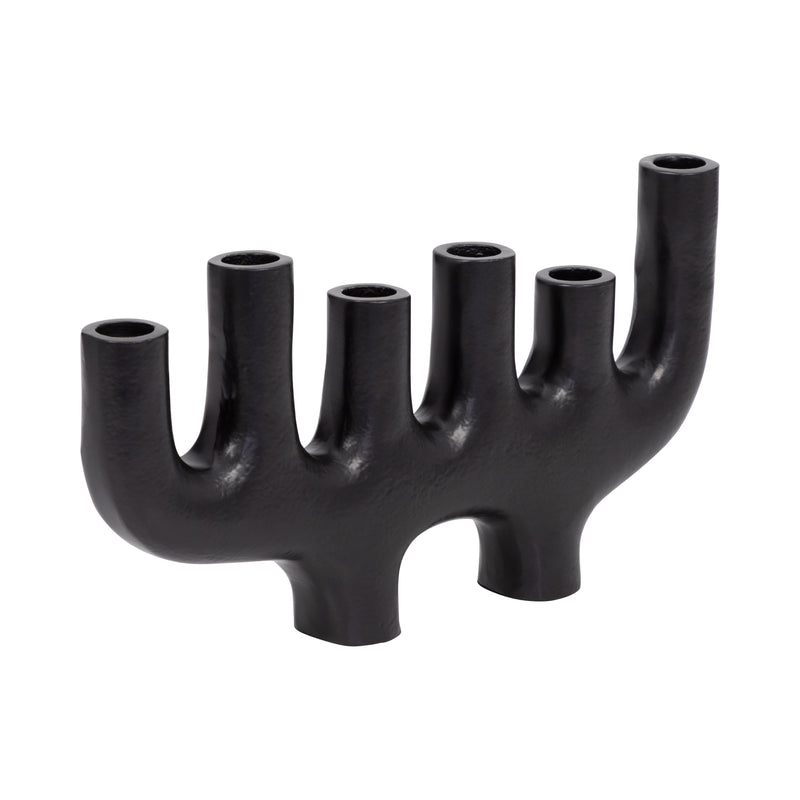 METAL, 13 6 TAPER CANDELABRA, BLACK