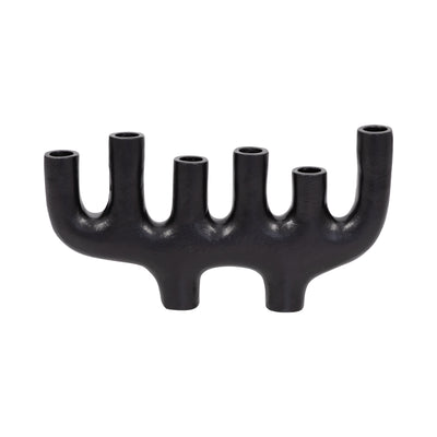 METAL, 13 6 TAPER CANDELABRA, BLACK