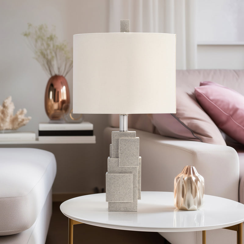 Resin 22 Blocks Table Lamp,gray