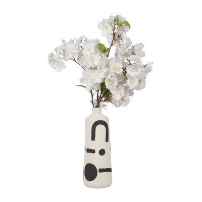 CER, 10 FUNKY VASE, IVORY/BLACK