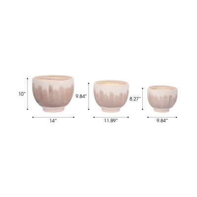 VALDIVA CERAMIC PLANTERS - SET OF 3