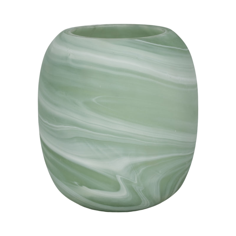 9 Garbo Small Green Glass Vase