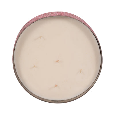 Glass, 8 49 Oz Crackled Bowl Scented Candle, Pink