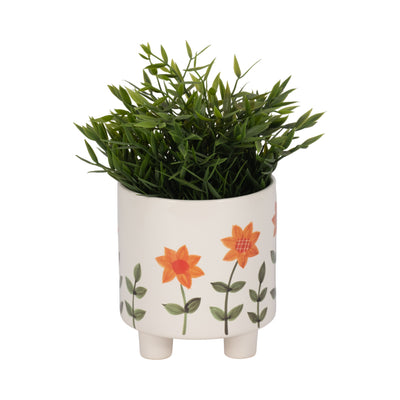 6 Footed Hand Painted Planter, Multi