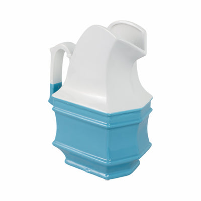 White/blue Ceramic Pitcher