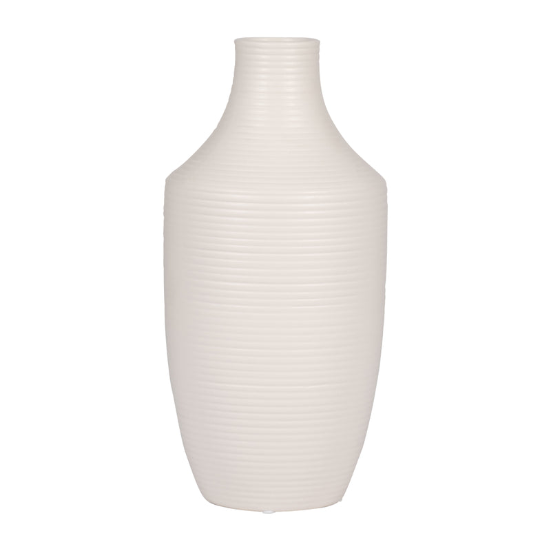 CER, 12 LINES VASE, WHITE