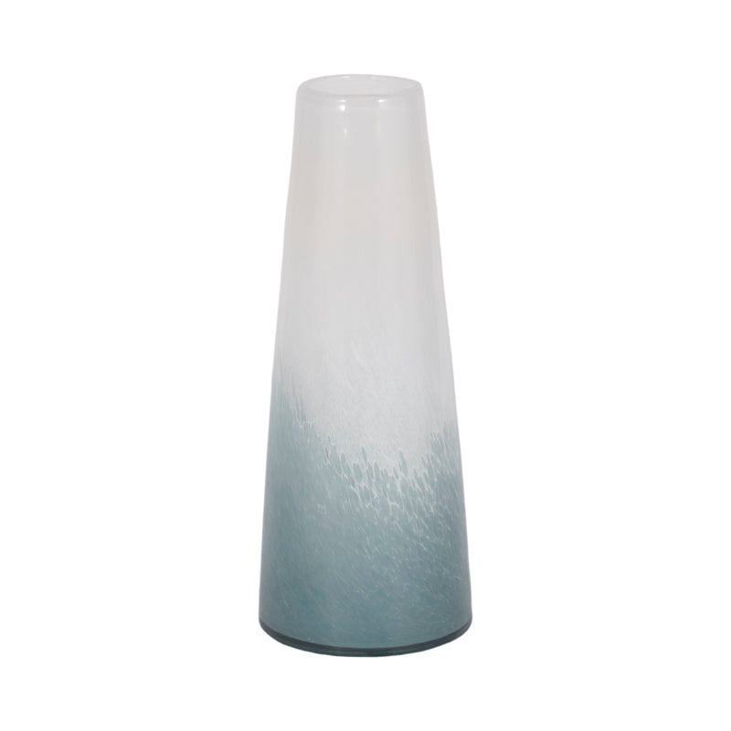 11 Light Blue Waters Vase, Blue/white