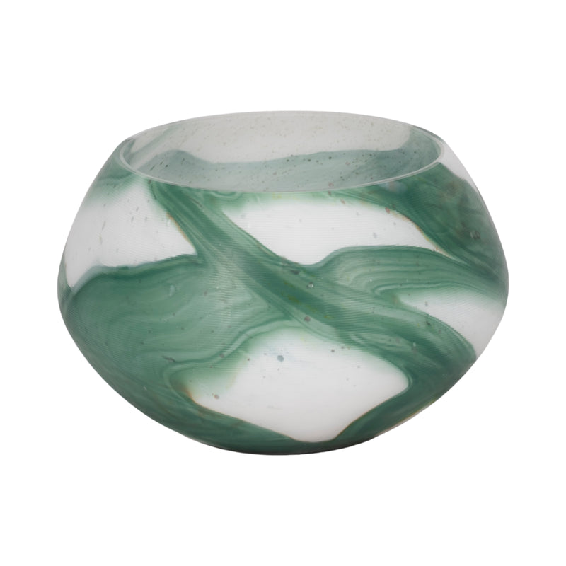 11 Ebb & Flow Bowl, Green/clear