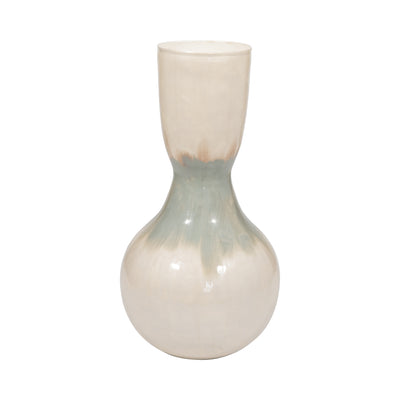 METAL, 18 BULBOUS VASE, PEARL