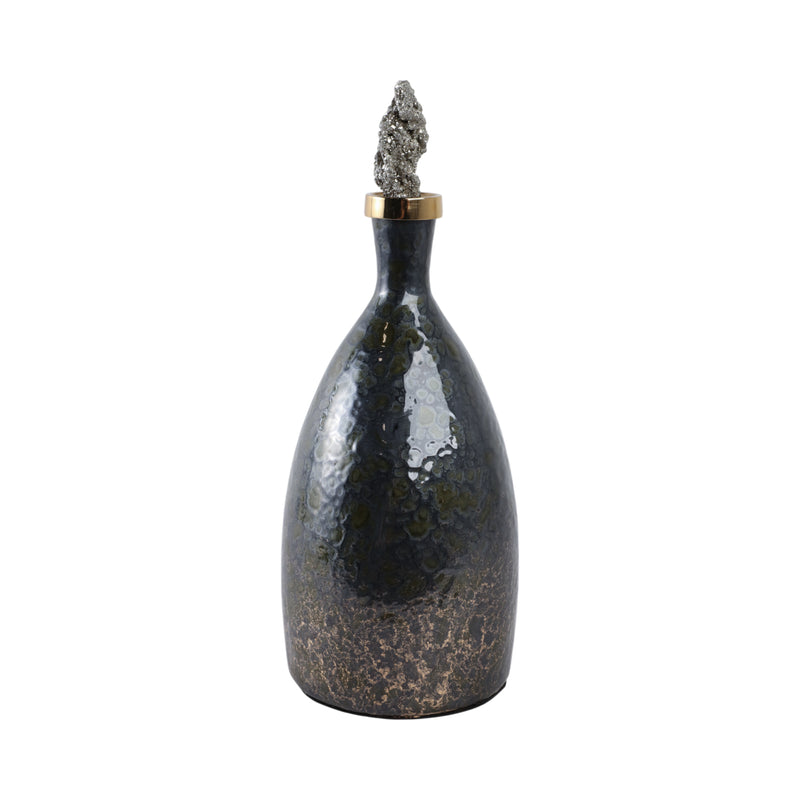 15 Arielle Small Pyrite Stone And Glass Bottle