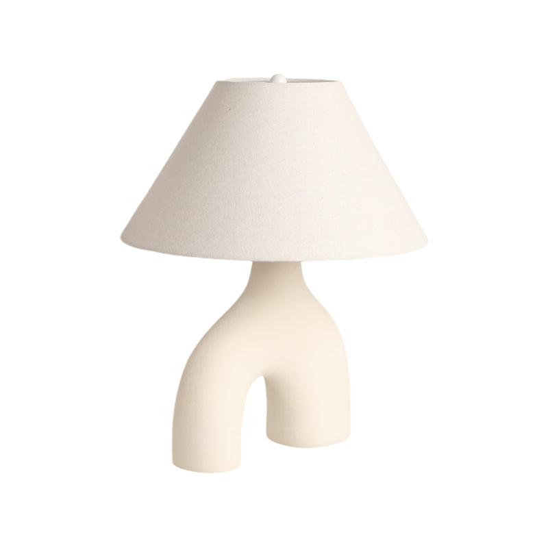 23 Modern Curved Arch Table Lamp, White