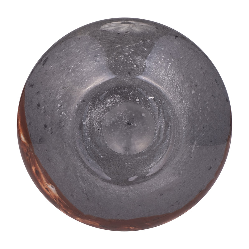 GLASS, 14 VASE GREY/BROWN