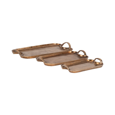 S/3 15/19/23 Darcy Trays, Bronze