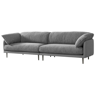 Ahad Grey Boucle Sofa Set