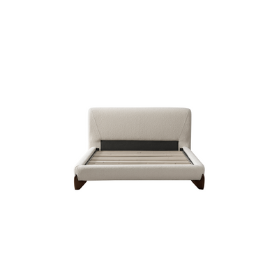 Aurora White Upholstered Bed