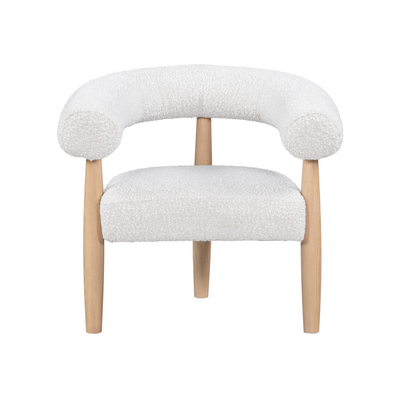 Snow Linen Beige Accent Chair