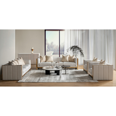 Coastal Comfort Beige Sofa W217