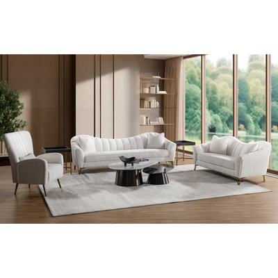 Luca Ivory Loveseat W180