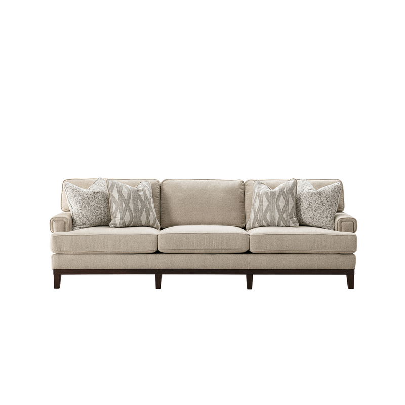 Ajda Beige 4 Seater Sofa