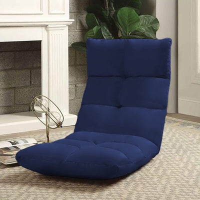 Picnic Upholstered Velvet Foldable Floor Chair - 120x50x15 cm