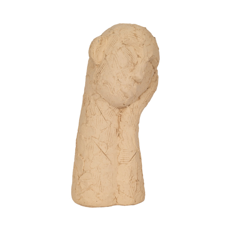 11 Resting Head On Hand Figure, Tan