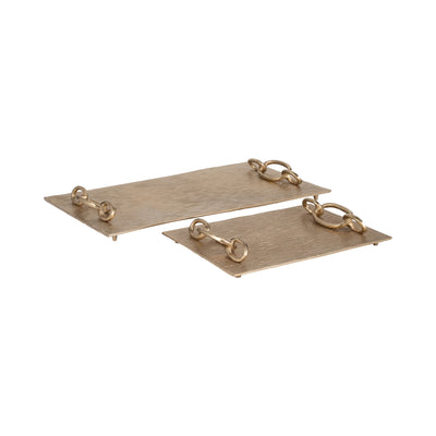 S/2 14/21 Rada Gold Link Trays