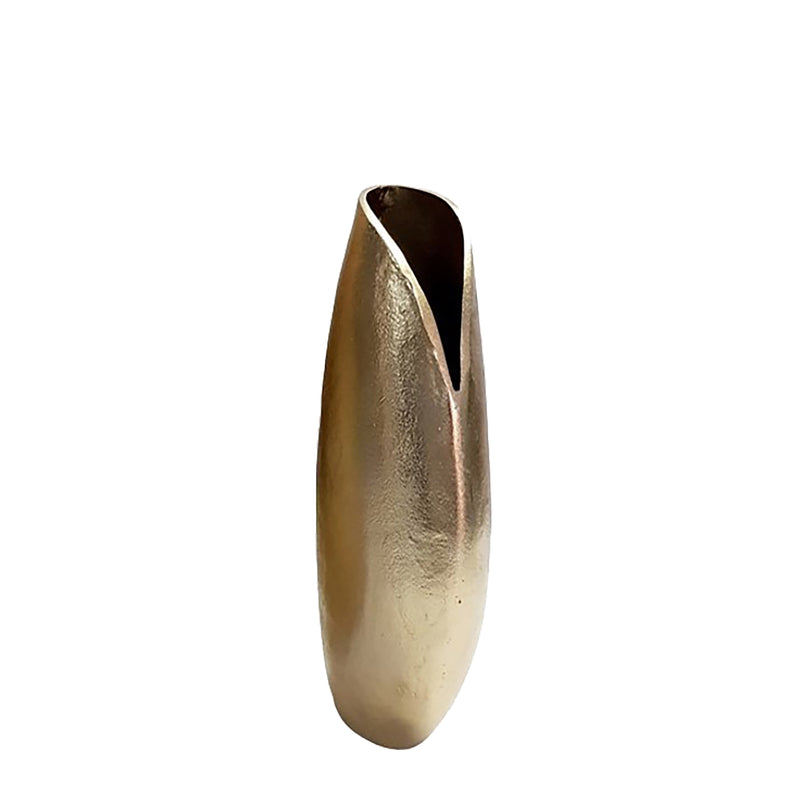 13 Cohen Champagne Shell Shaped Metal Vase