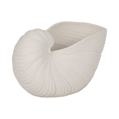 10 Nautilus Shell Planter, White