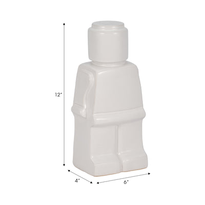 12 Lego Man Figure, White