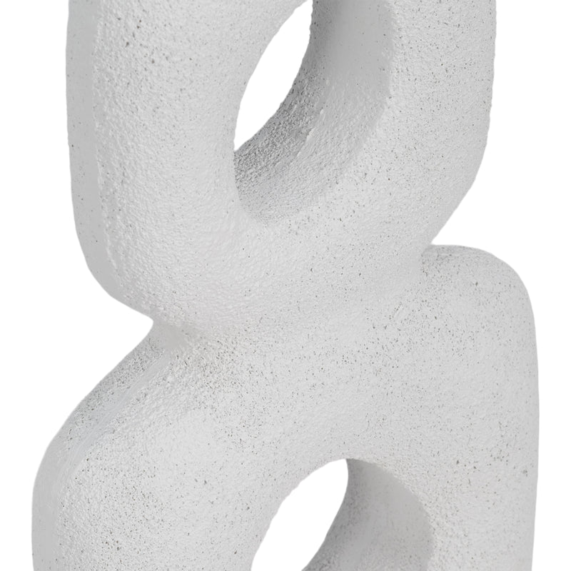 15 Textured Open Cut-out Totem Object, White