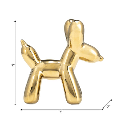 7L BALLOON DOG ANIMAL, GOLD