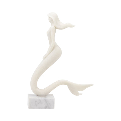 14 Caspian Mermaid Statuary, White