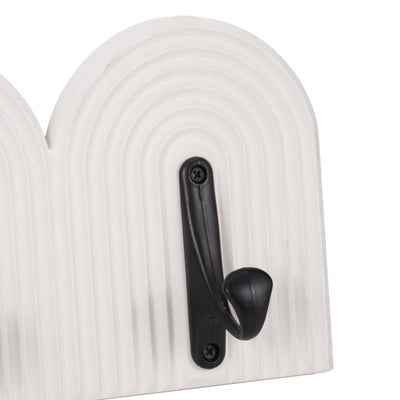 24 5-arch Wall Hooks, White