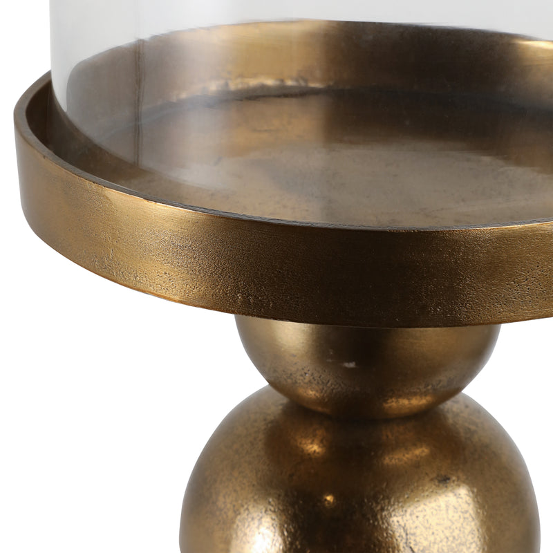 41 Glenpool Large Gold Candle Holder