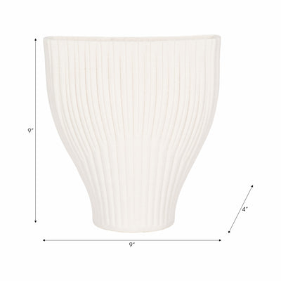 9 BELLO 3D PRINTED VASE, IVORY/BEIGE