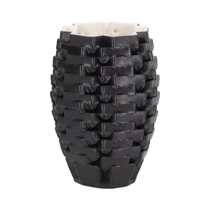 11 Ellesmere 3d Printed Vase, Black