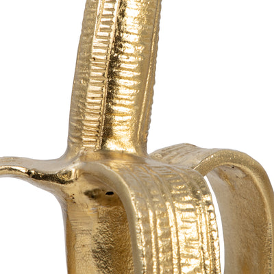 Metal, S/2 9 Banana Bookends, Gold