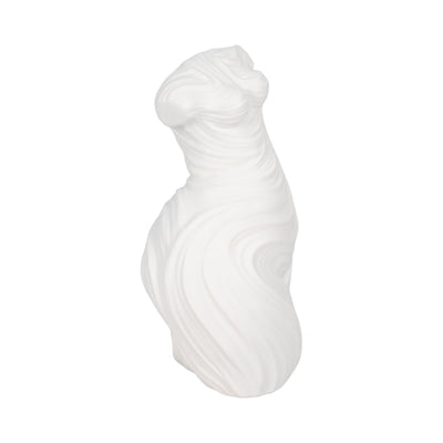 11 Curvy Ribbed Sculpture, White