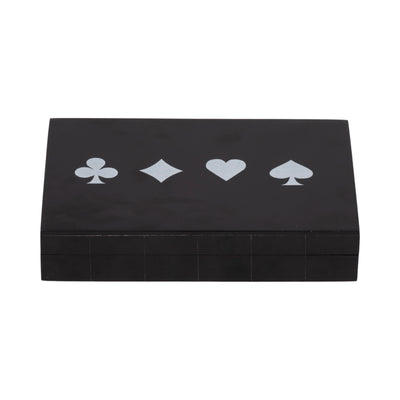 7 Cards & Dice Box, Black/white