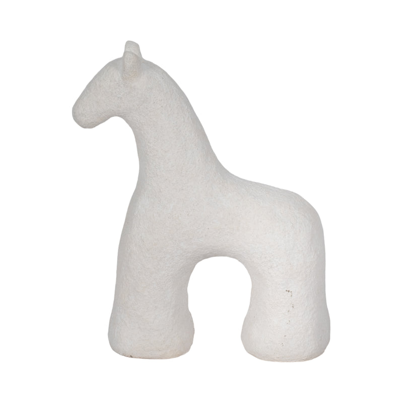 9 Textured Horse, White