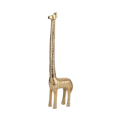 Metal, 21 Long Neck Giraffe, Gold