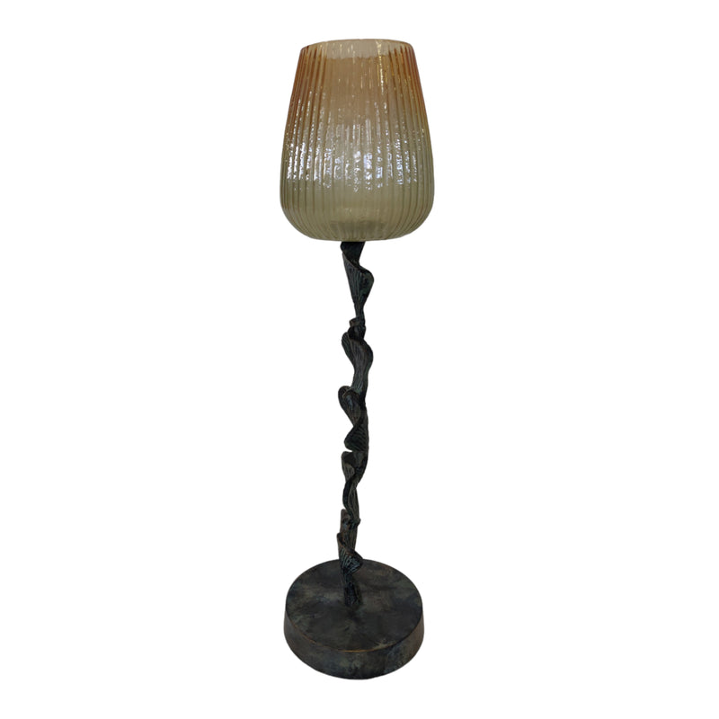 S/3 17/20/23 Yarrow Candleholders, Gray