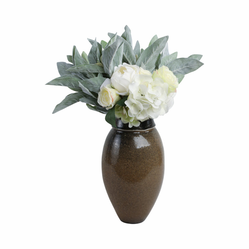 12 Callen Tall Porcelain Vase, Brown