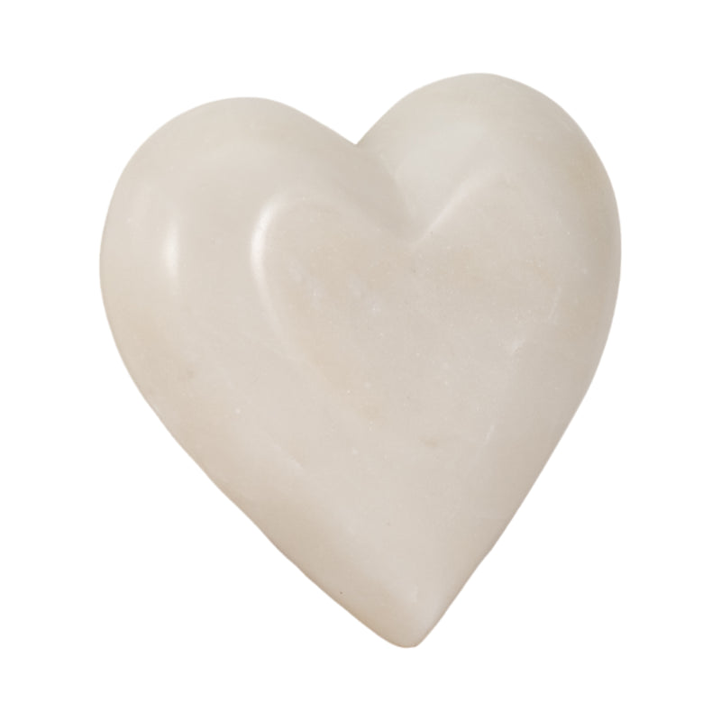 MARBLE, 4 HEART, WHITE