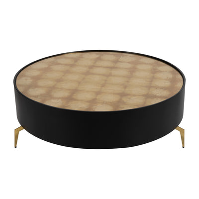 WOOD,47 GOLD LEAF TOP COFFEE TABLE, BLK/GLD, KD