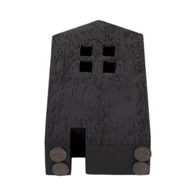 8 Wood House Decor, Black