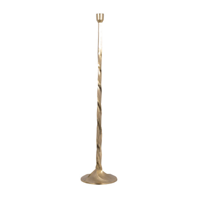 METAL, 36 TWISTED FLOOR TAPER CANDLEHOLDER, GOLD