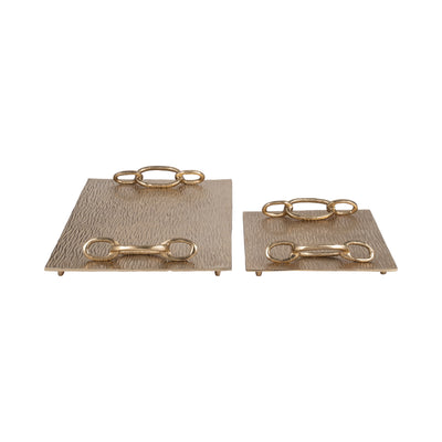 S/2 14/21 Rada Gold Link Trays