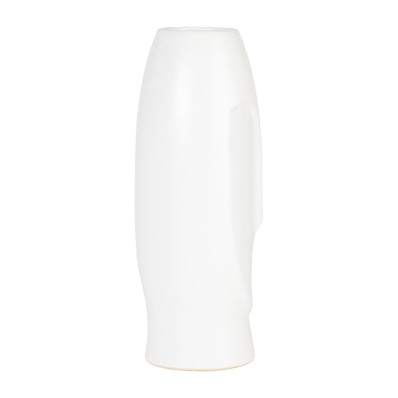 14H FACE VASE, WHITE