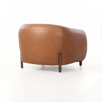 Grace Brown Leather Accent Chair (96Cm)